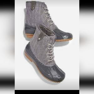 Women's Loletta Just Fab Sweater Collar Duck Boots Size 12